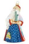 Joy To The World Collectibles Glitterazzi New York Santa Glass Ornament In Multi