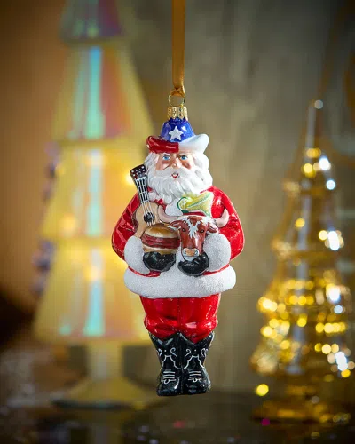 Joy To The World Collectibles Texas Santa Christmas Ornament In Multi