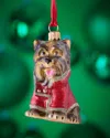 Joy To The World Collectibles Yorkshire Terrier In Peacoat Christmas Ornament In Multi