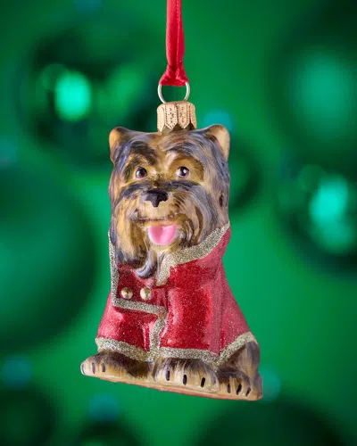 Joy To The World Collectibles Yorkshire Terrier In Peacoat Christmas Ornament In Multi