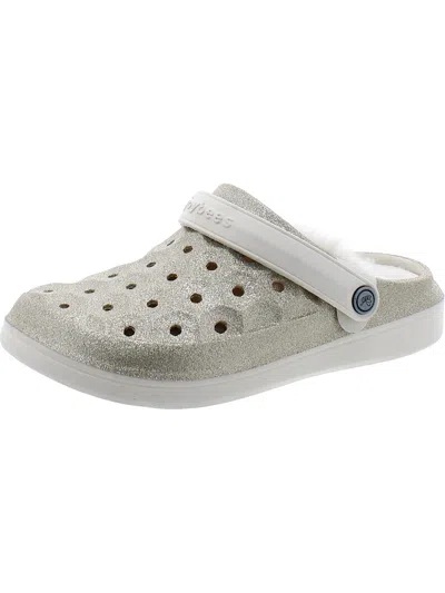 Joybees Cozy Lined Clog Womens Faux Fur Slip On Clogs In Multi