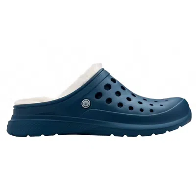 Joybees Unisex Cozy Lined Clogs In Navy /natural In Blue
