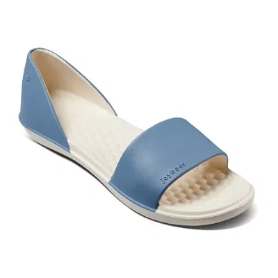 Joybees Womens Flat Sandals In Blue