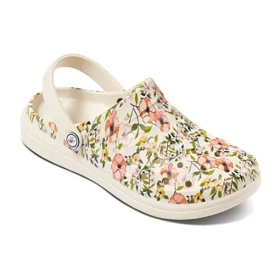 Joybees Womens Round Clogs In White