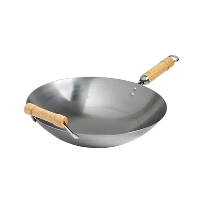 Joyce Chen 14'' Carbon Steel Wok In Silver