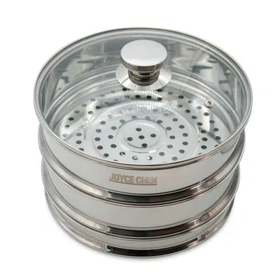 Joyce Chen 2-tier Stainless Steel Steamer, 10-inch In Silver