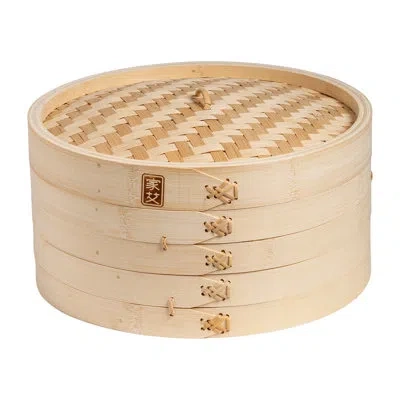 Joyce Chen 6.25" Bamboo Steamer Basket With 12" Diameter In Neutral