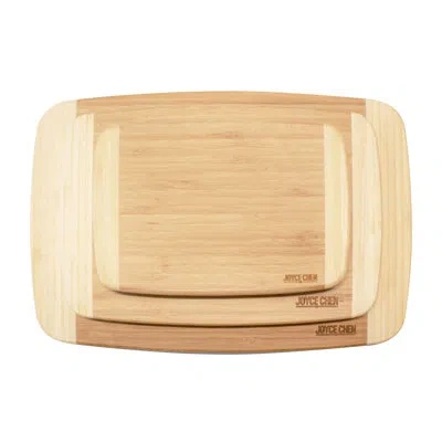 Joyce Chen Burnished Bamboo Cutting Board Set, 3 Pack In Brown