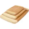 Joyce Chen Burnished 3-pc. Bamboo Cutting Board In Brown