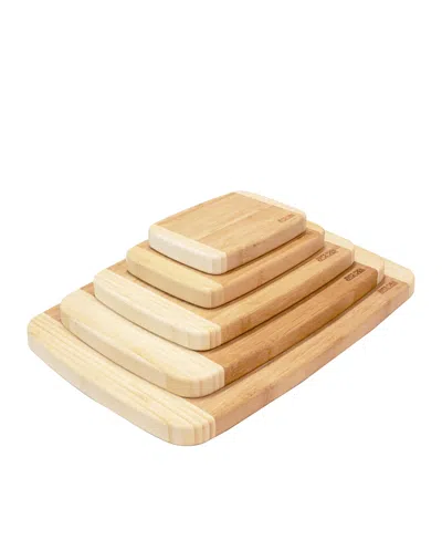 JOYCE CHEN BURNISHED CUTTING BOARD SET, 5 PACK, 18 L X 18 W X 4 H