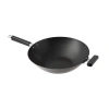 Joyce Chen Carbon Steel Ceramic Nonstick Flat Bottom Wok With Phenolic Handles, 14-inch In Black