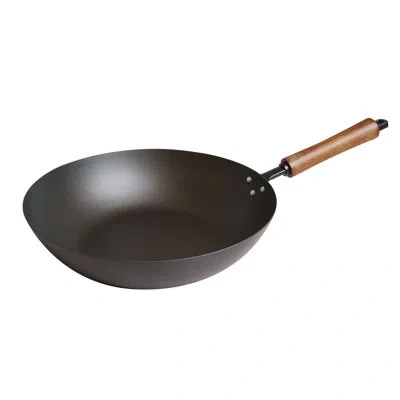 Joyce Chen Classic Series 12-inch Carbon Steel Preseasoned Stir Fry Pan In Black