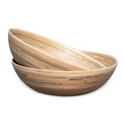 Joyce Chen Lexa Bamboo Salad Bowl Set,  Bamboo In Black