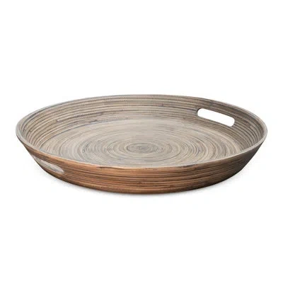 Joyce Chen Lexa Bamboo Serving Tray W/ Handles, 16 Inch, Bamboo In Brown