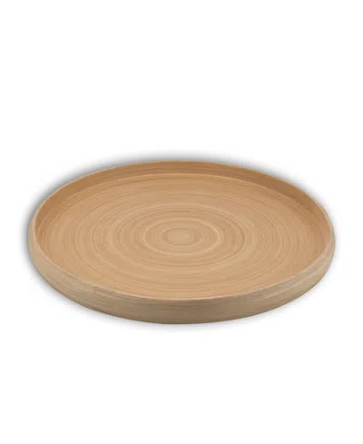 Joyce Chen Lexa Collection 16" Serving Tray In Brown