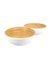 Joyce Chen Lexa Collection 2-pc. Salad Bowl Set In White