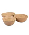 Joyce Chen Lexa Collection 3-pc. Serving Bowl Set In Brown