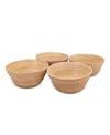 Joyce Chen Lexa Collection 4-pc. Salad Bowl Set In Brown