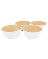 Joyce Chen Lexa Collection 4-pc. Salad Bowl Set In White