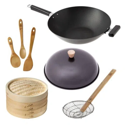 Joyce Chen Professional Series Nonstick 14" Wok Bundle, 5 Piece In Multi