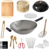 Joyce Chen Professional Series Uncoated 14" Wok Bundle, 12 Piece In Multi
