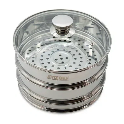 Joyce Chen Stainless Steel 2-pc. Stainless Steel Dishwasher Safe Steamer Inserts In Silver