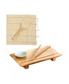 Joyce Chen Sushi Board And Sushi Roller 2-pc. In Brown