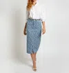 Joyce Met Rachie The Leo Skirt In Signature Blue/white Fleur Print In Multi
