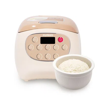 Joydeem Ceramic Rice Cooker, 2.5 Cups Uncooked Rice Cookers With Pure Ceramic Inner Pot, Healthy & Pfoa Free