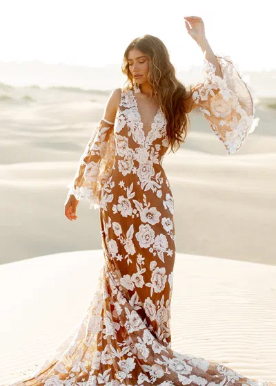 Joyfolie Salome Bridal Gown In Lily In Brown