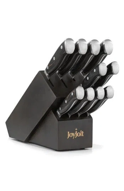 Joyjolt 11-piece Assorted Kitchen Knife Set In Black