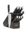 JOYJOLT 11 PIECE ASSORTED KNIFE BLOCK AND HIGH CARBON STEEL KITCHEN KNIFE SET