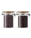 Joyjolt 2 Piece Glass Jars Set, 810ml In Clear