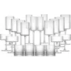 Joyjolt 20-piece Elle Fluted Glass Set In Clear