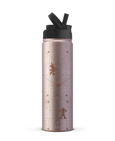 Joyjolt 22 Oz. Mono Mouse Vacuum Insulated Water Bottle In Pink