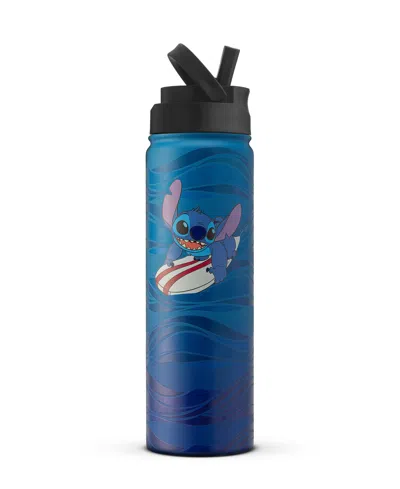 Joyjolt 22 Oz. Stitch Surf's Up Vacuum Insulated Water Bottle In Blue