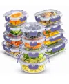 Joyjolt 24-piece Fluted Food Storage Container Set With Lids In Purple