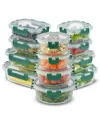 Joyjolt 24-piece Fluted Food Storage Container Set With Lids In Green