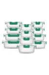 Joyjolt 24-piece Glass Food Storage Containers With Airtight Lids In Green