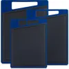 Joyjolt 3-piece Cutting Board Set In Blue And Grey