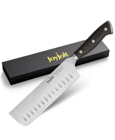 Joyjolt 7"  Nakiri Knife High Carbon Steel Kitchen Knife In Silver