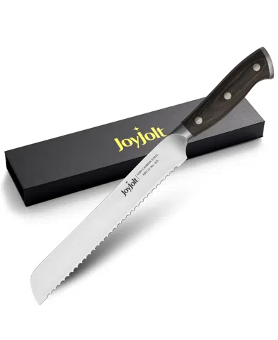 Joyjolt 8"  Bread Knife High Carbon Steel Kitchen Knife In Silver