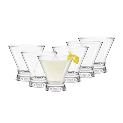 Joyjolt Afina Martini 2-pc. Martini Glass In White