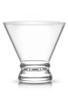 Joyjolt Afina Set Of 12 Stemless Martini Glasses In Clear