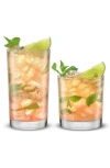 Joyjolt Alain Set Of 8 Dof & Highball Glasses In Clear