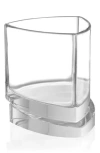 Joyjolt Aqua Vitae Triangle Off Base Set Of 2 Whiskey Glasses In Clear