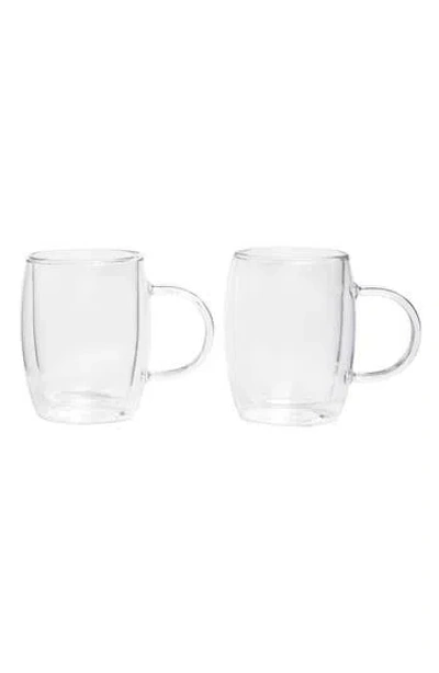 Joyjolt Aroma Set Of 2 Double Wall Glass Mugs