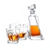 Joyjolt Atlas Whiskey 5-piece Crystal Decanter Drinkware Set In Transparent