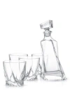 Joyjolt Atlas Whiskey Decanter Five-piece Set In Clear