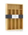 Joyjolt Bamboo 5 Slot Drawer Organizer For Kitchen Utensils In Brown